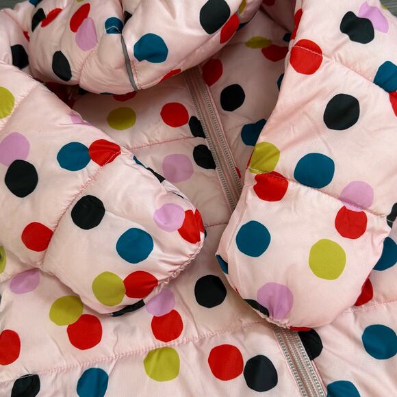 Hanna Andersson Polka Dot Insulated Full Zip Snowsuit Size 3T Flip Mitten & Feet - Picture 11 of 16